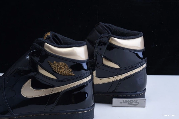 HYPE 555088-032 AIR BLACK METALLIC GOLD HIGH 1 (2020) JORDAN RETRO 0702